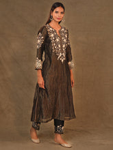 black handeri Tissue Kurta