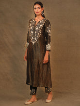 black handeri Tissue Kurta