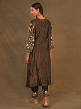 Black Chanderi Tissue Kurta