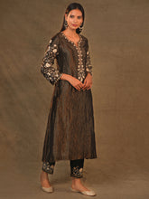 Black Chanderi Tissue Kurta