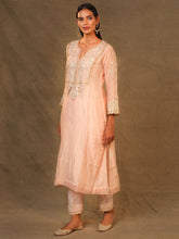 Pink Chanderi Tissue Kurta