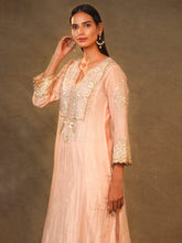 Pink Chanderi Tissue Kurta