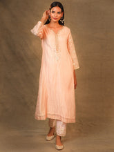Pink Chanderi Tissue Kurta
