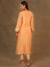 Light orange Chanderi Tissue Kurta