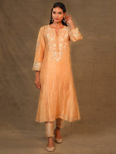 Light orange Chanderi Tissue Kurta