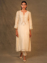 Ivory Chanderi Tissue Kurta