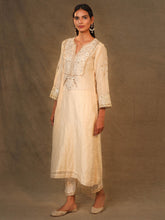 Ivory Chanderi Tissue Kurta