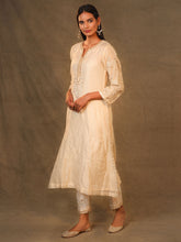 Ivory Chanderi Tissue Kurta