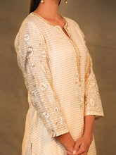 Ivory Chanderi Tissue Kurta