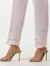 Pink hand embroidered Silk chanderi Palazzo