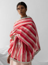 Pastel pink dobby kurta with plackett