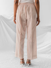 Ivory embroidered cotton palazzo