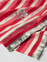 Block print chanderi dupatta with embroidered highlights