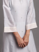 Light blue silk chanderi kali kurta