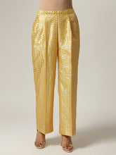 Yellow chanderi palazzo