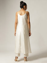 Ivory Silk chanderi jacket kurta with hand embroidery