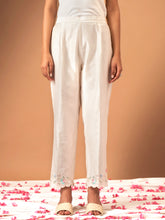 Off White Silk chanderi Palazzo with hand embroidery
