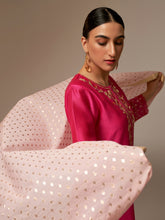 Pastel Pink chanderi dupatta with tassels