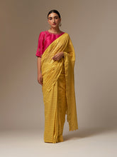 Fuchsia Silk Chanderi blouse with hand embroidery