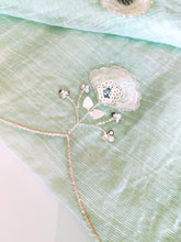 Mint Blue chanderi tissue dupatta