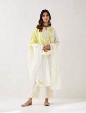 Off White Kurta with embroidered yoke