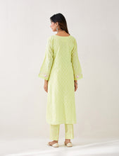 Yellow Kurta with embroidered yoke