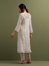 Ivory Mul Chanderi Kurta and pant set