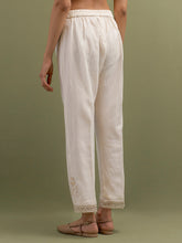 Ivory Mul Chanderi gather Kurta and pant set