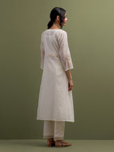 Ivory Mul Chanderi jacket set