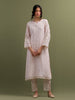 Pink Mul Chanderi Kurta and pant set