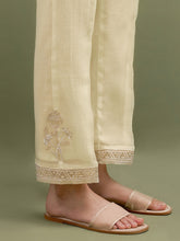 Yellow Mul Chanderi high low Kurta and pant set