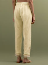 Yellow Mul Chanderi gather Kurta and pant set