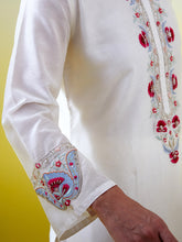 Placket embroidered kurta with pant