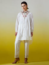 High Low Shirt with pintucks and pant