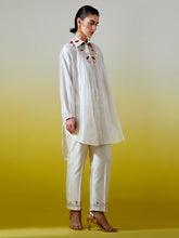 High Low Shirt with pintucks and pant