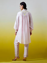 High Low Shirt with pintucks and pant