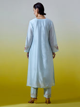 Placket embroidered kurta with pant