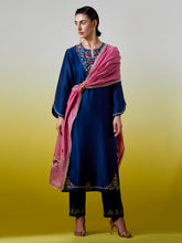 Embroidered dupatta with gota detailing