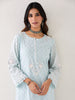 Light Blue  embroidered kurta with placket