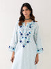 Light Blue Kurta with embroidered yoke