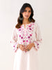 Light Pink Kurta with embroidered yoke