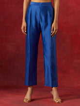 Blue round hem kurta set