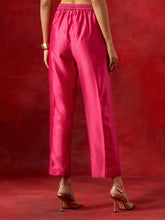 Fuchsia round hem kurta set