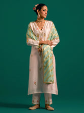 Light Green chanderi jacquard dupatta