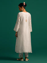 Off White V neck kurta