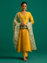 Light Green chanderi jacquard dupatta