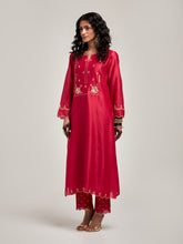 Embroidered yoke kurta