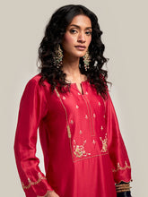 Embroidered yoke kurta