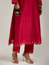 Embroidered yoke kurta