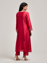 Embroidered kurta with placket